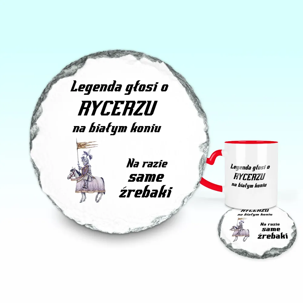 Podkładka pod kubek - Rycerz na białym koniu