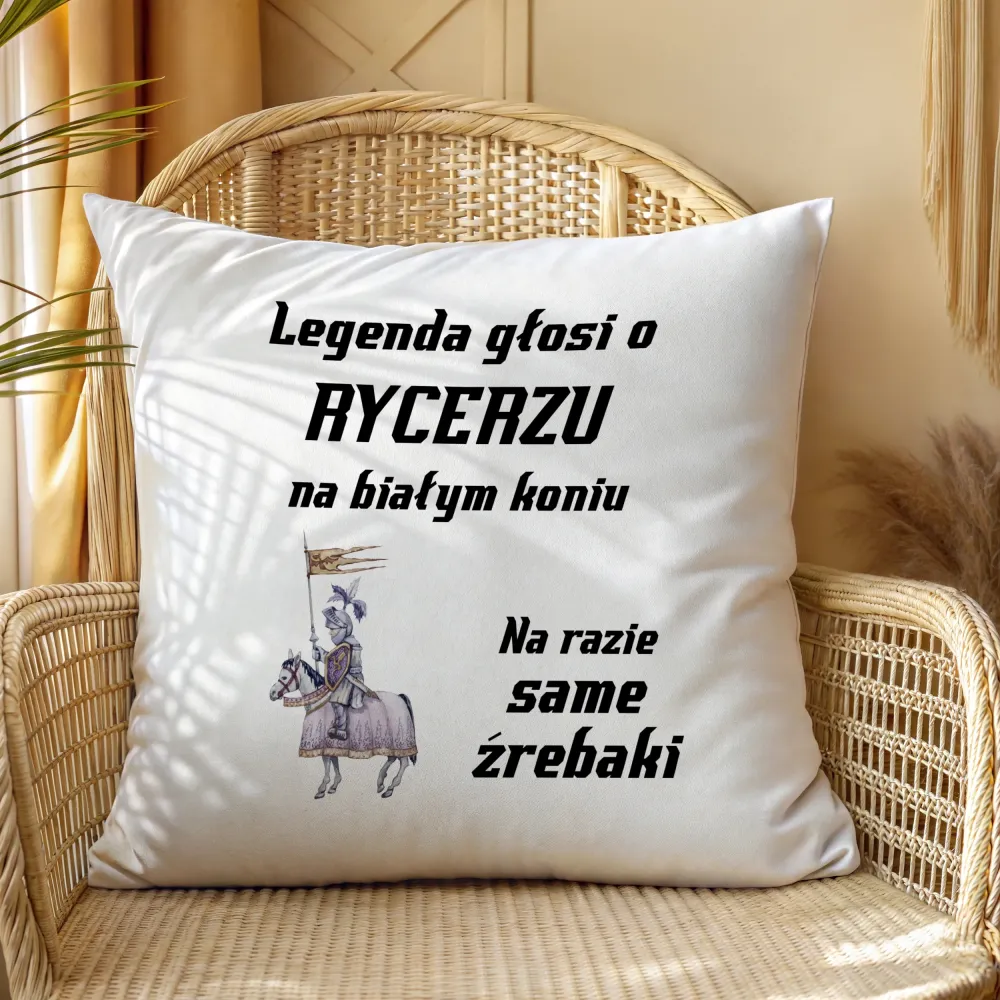 Poduszka - Rycerz na białym koniu Poduszka - Rycerz na białym koniu