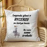 Poduszka - Rycerz na białym koniu