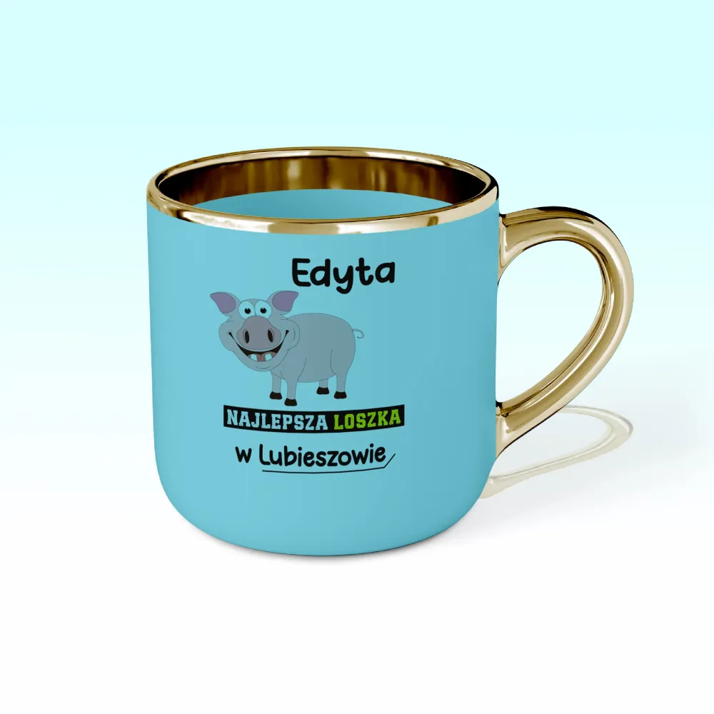 Kubek Elegant - Najlepsza loszka w - Personalizuj miejscowość i imię