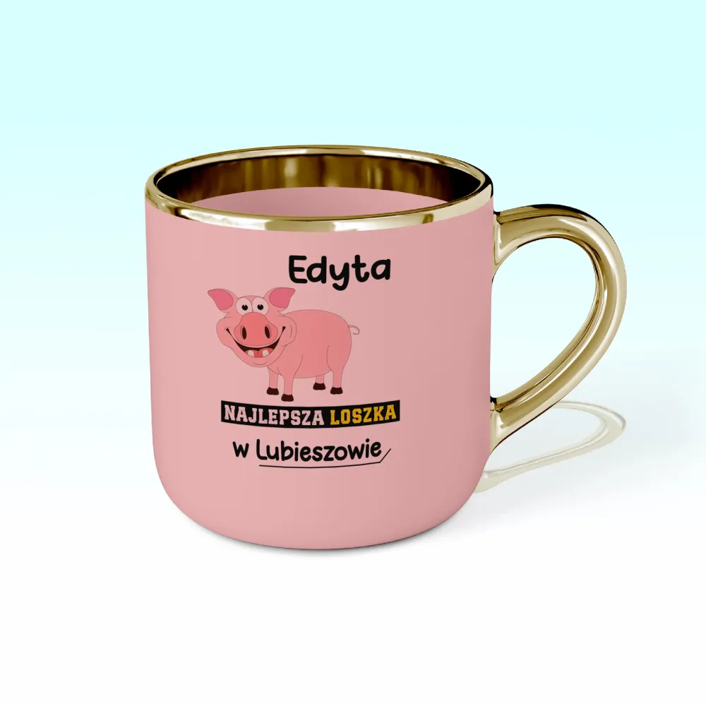 Kubek Elegant - Najlepsza loszka w - Personalizuj miejscowość i imię